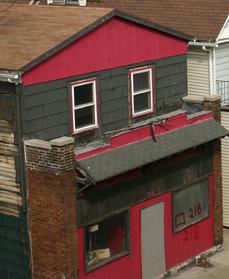 218 Gibson: The FIRST to go. Former tavern demo'd in May 2010.