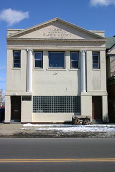617 Fillmore Avenue: Polish Co-Operative Savings & Loan Association. Built 1925; designed by Wladyslaw Zawadzki.