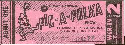 WGR-TV's Pic-A-Polka: Ticket to December 22, 1963 show