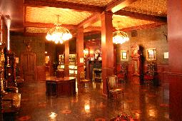 Main lobby is furnished with period antiques and features the Utica Club archives.