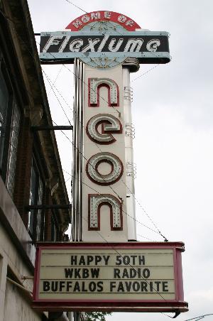 Located just down Main Street from the historic WKBW Radio studios, Flexlume Signs saluted the KB Celebration on July 3, 2008