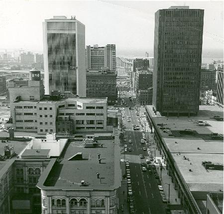 Buffalo 1969. Urban renewal has reshaped the downtown core.
