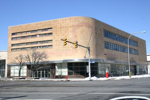 Eckhardt's / Sears Department Store building at 950 Broadway is architecturally significant as an excellent example of a largely-intact, early Art Moderne commercial building. Designed by local firm Bley & Lyman for John H. Eckhardt, this sleek building is one of the most significant early Modern buildings surviving in Buffalo. A similar style department store building, the W. T. Grant department store (1939) that once stood at Main and Huron Streets in downtown Buffalo (demolished 1980). 