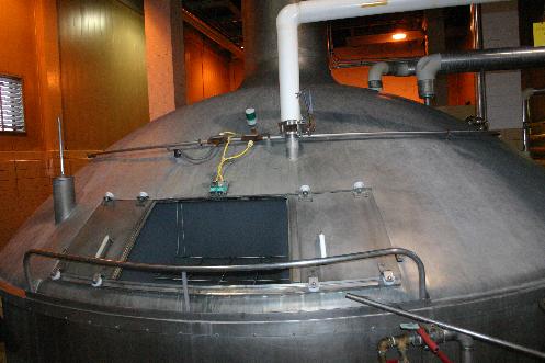 The main brew kettle in the "new" brew house.