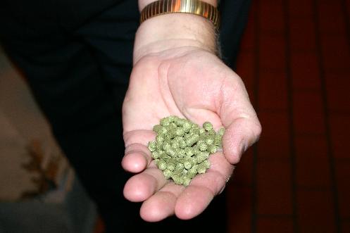 Hops used at Genesee comes in the form of pellets from Washington State.