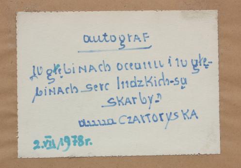 Found on back of Anna Czartoryska painting