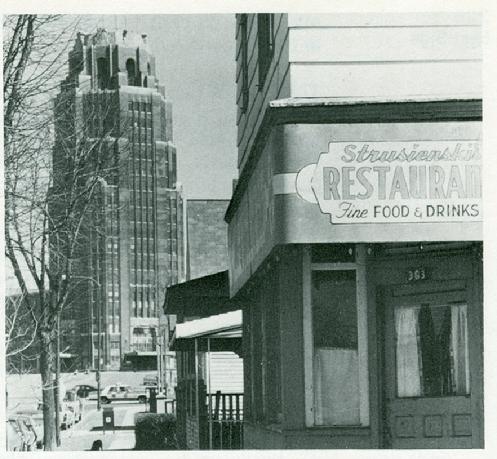 Looking up Paderewski Drive, circa 1981. Picture from Buffalo Architecture: A Guide